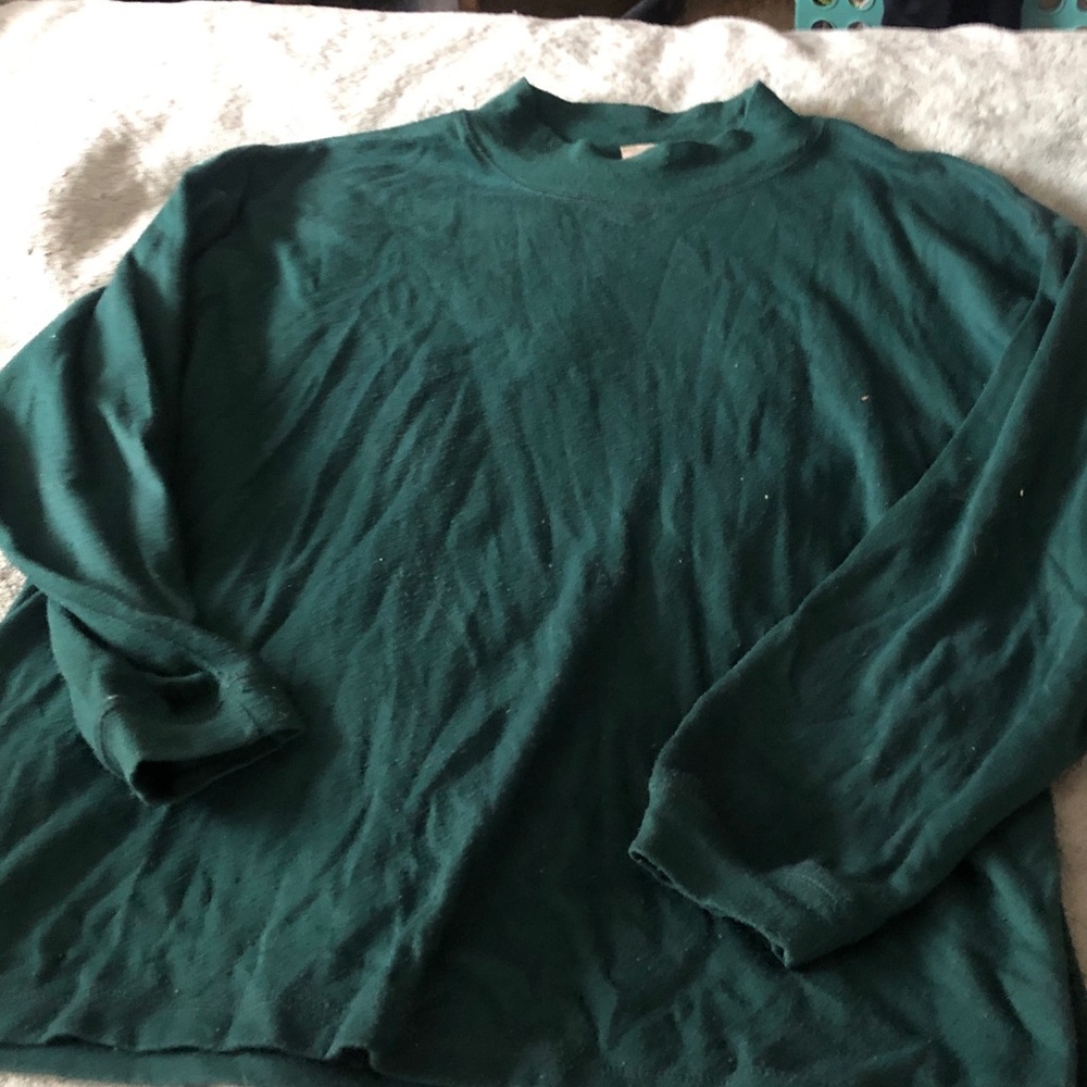 Ladies Crewneck Sweater in Dark Green unisex
